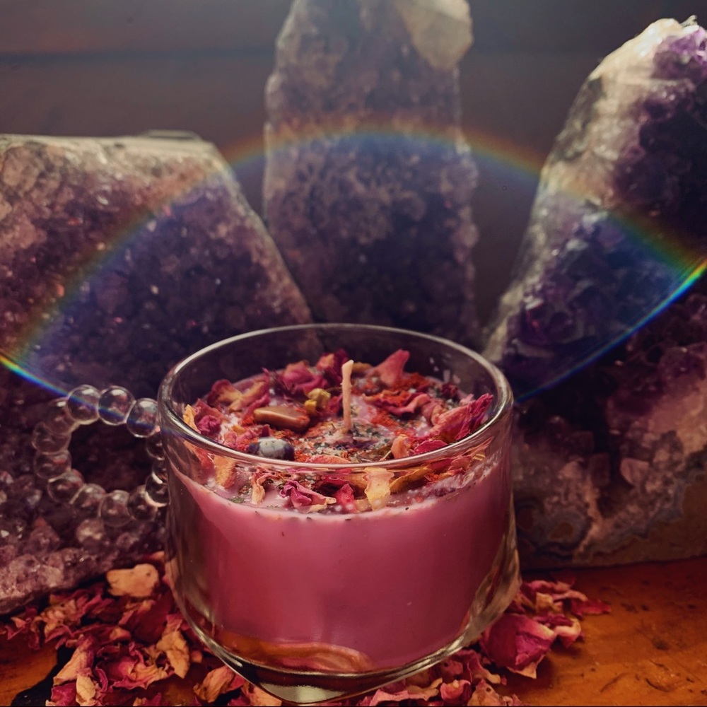 Pink Salt and Peony 4oz Essential Oil Candle